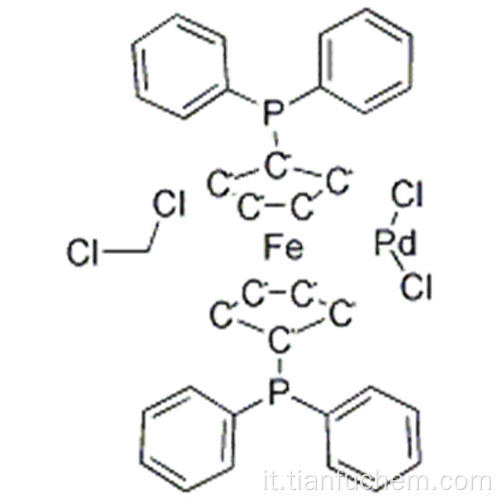 1,1&#39;-bis (difenilfosfino) ferrocene-palladio (II) dicloruro diclorometano complesso CAS 95464-05-4